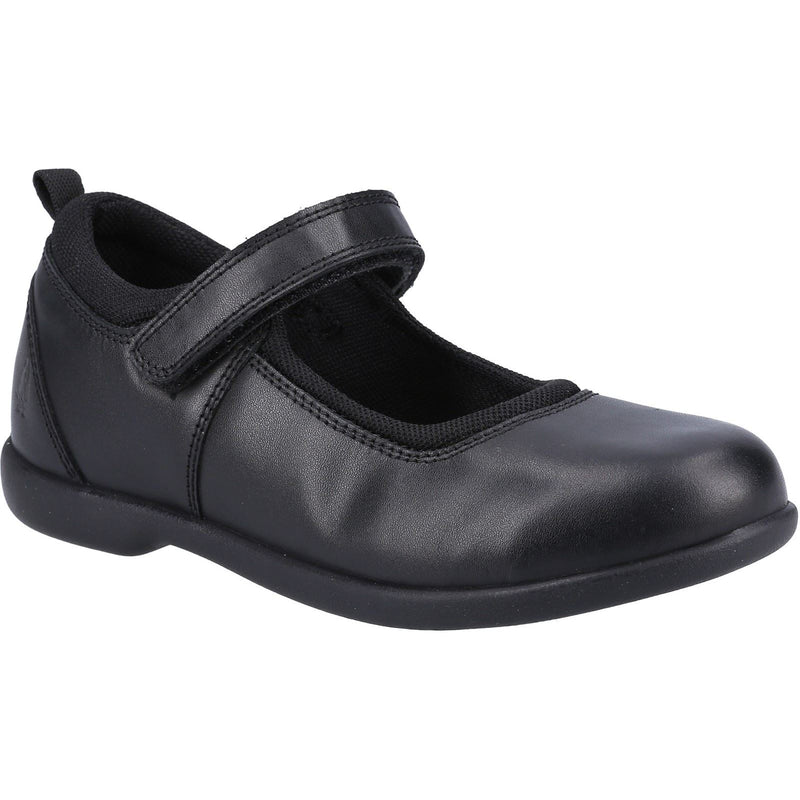 Hush Puppies Bianca SNR Chaussures Noires Pour Filles En Cuir