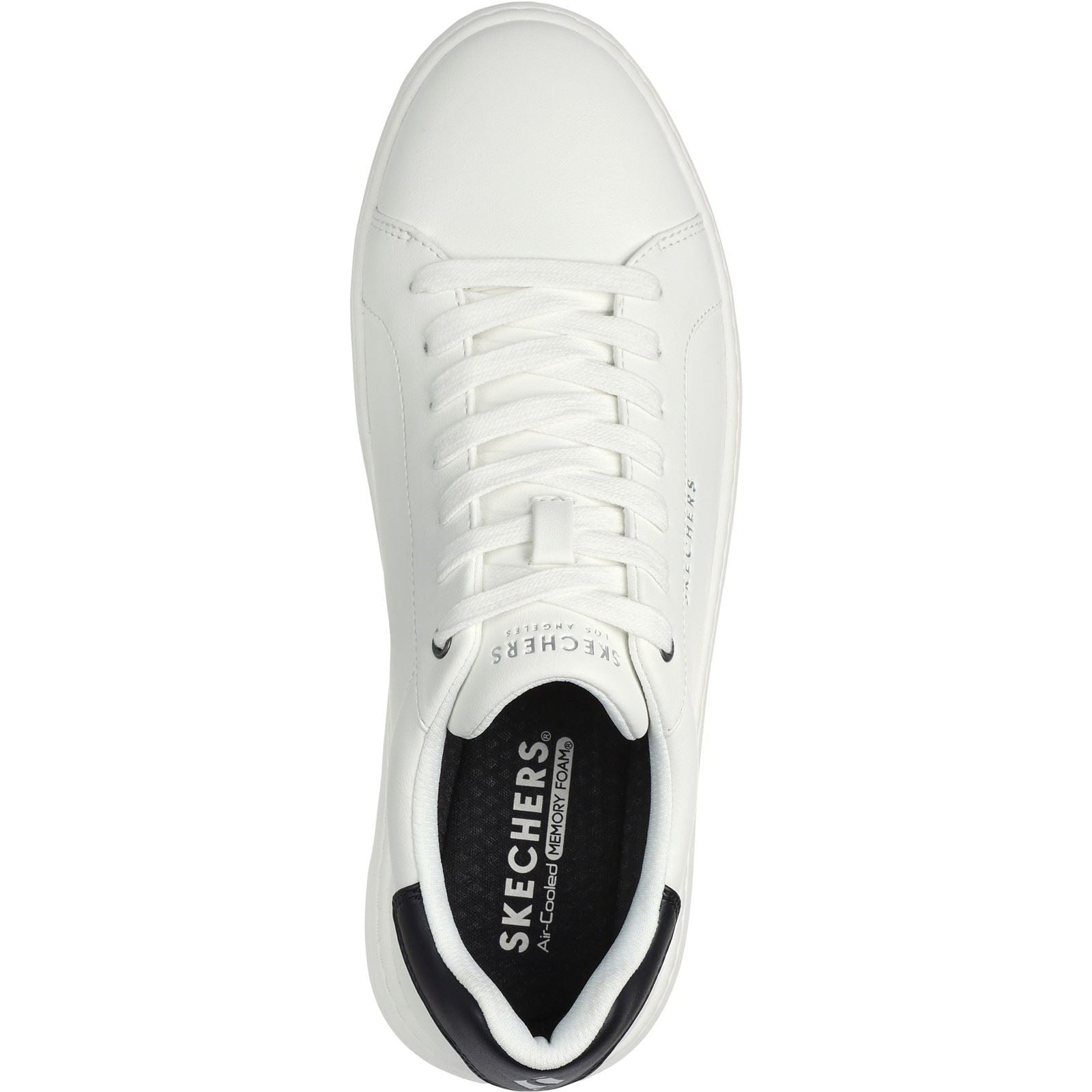 Skechers Court Break Suit Sneaker Baskets Blanches Synthétiques Pour Hommes
