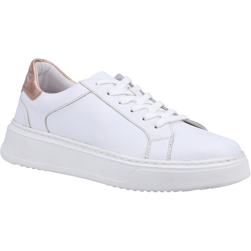 Hush Puppies Camille Baskets Blanches En Cuir Pour Femmes
