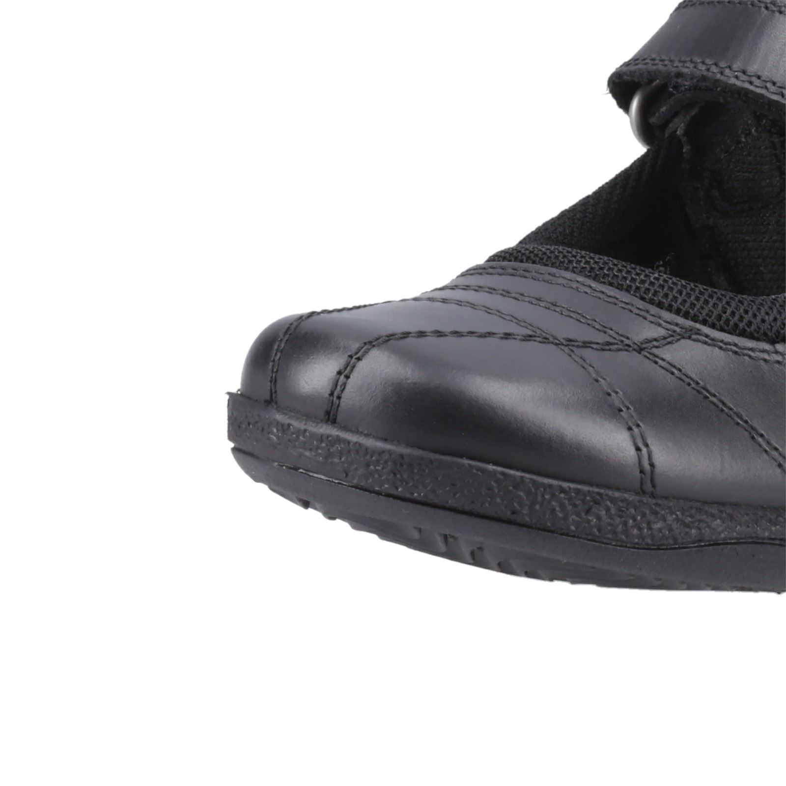 Hush Puppies Clara Junior Chaussures Noires Pour Filles En Cuir