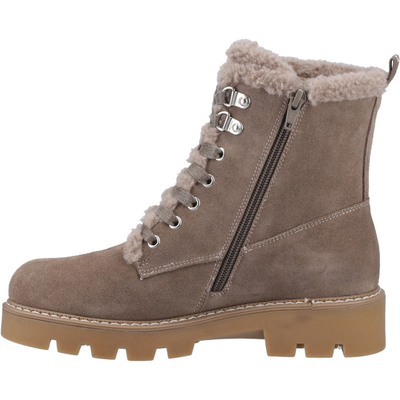 Hush Puppies Aurelia Bottines De Cheville D'hiver Pour Femmes En Taupe Suédois