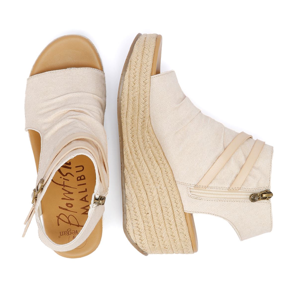 Blowfish Malibu Lacey Bone Sandales En Textile Denim Pour Femme