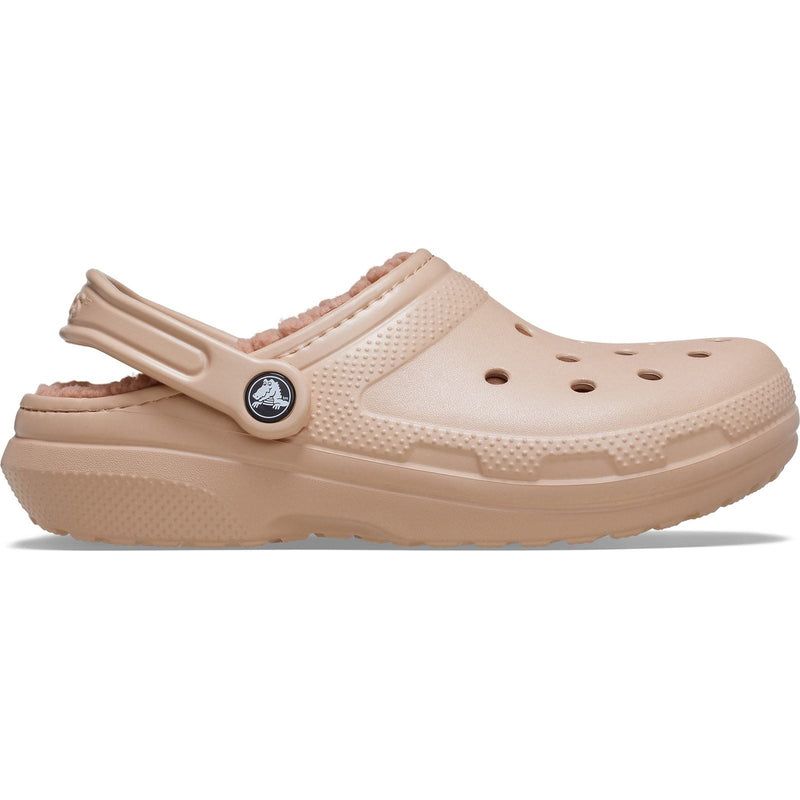 Crocs Classic Lined Sabots En Caramel Rose Pour Femmes En Thermoplastique