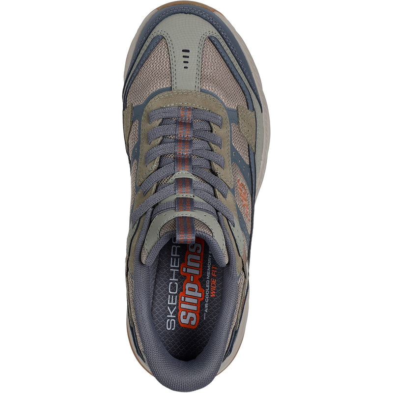 Skechers Vigor AT Bottes De Randonnée Pour Hommes En Cuir Olive/Gris