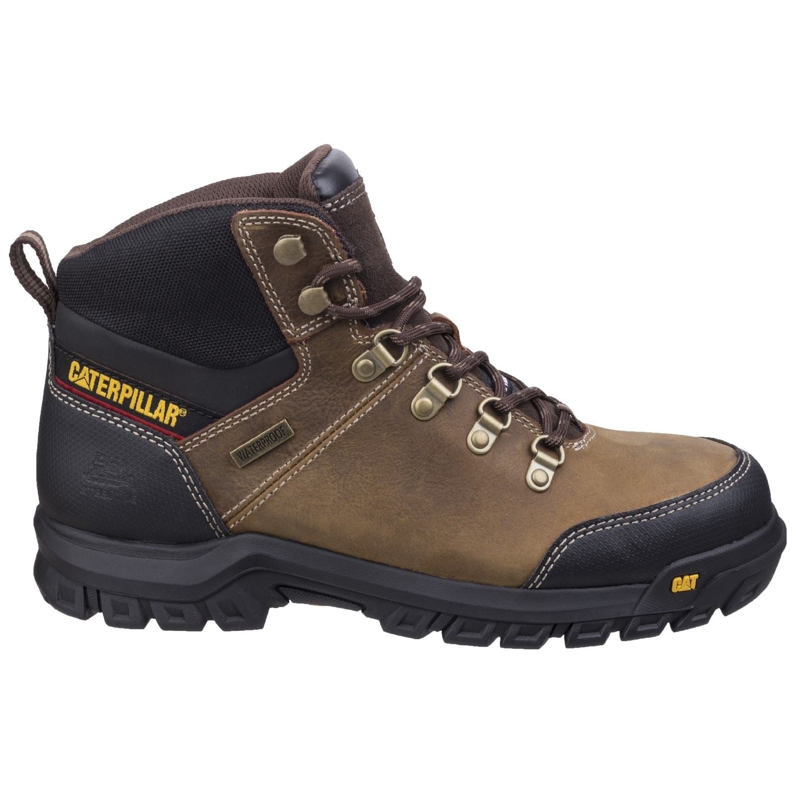 Caterpillar Bottes De Sécurité En Cuir Brun Framework Seal