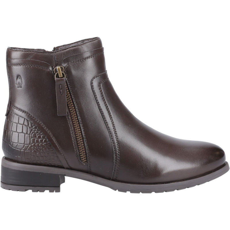 Hush Puppies Scarlett Bottes En Cuir Marron Pour Femmes