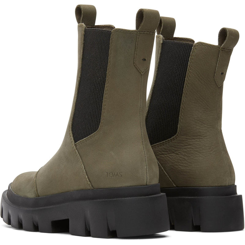 TOMS Rowan Bottes En Cuir Pour Femmes Couleur Olive