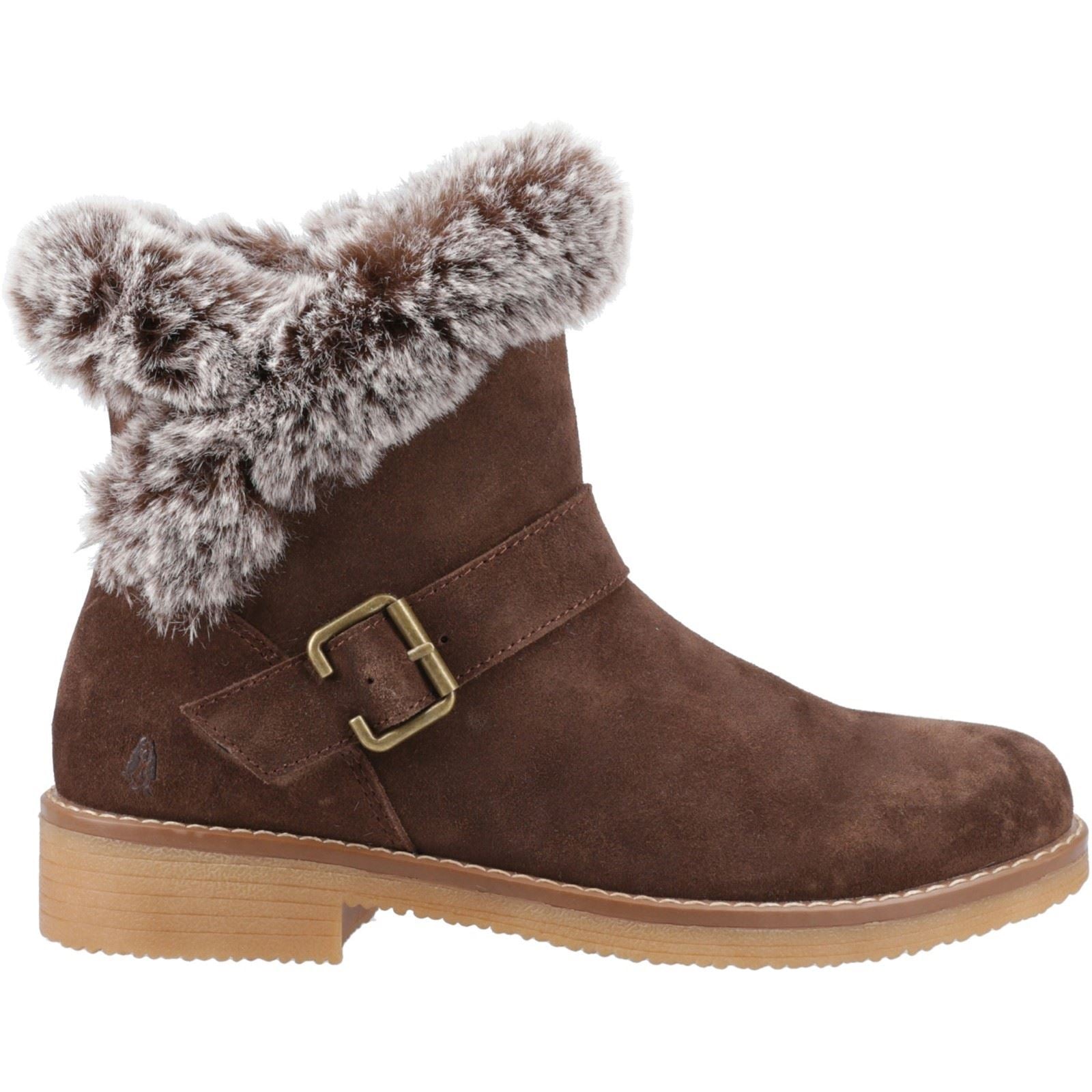 Hush Puppies Hannah Bottes À La Cheville Pour Femmes En Daim De Couleur Chocolat