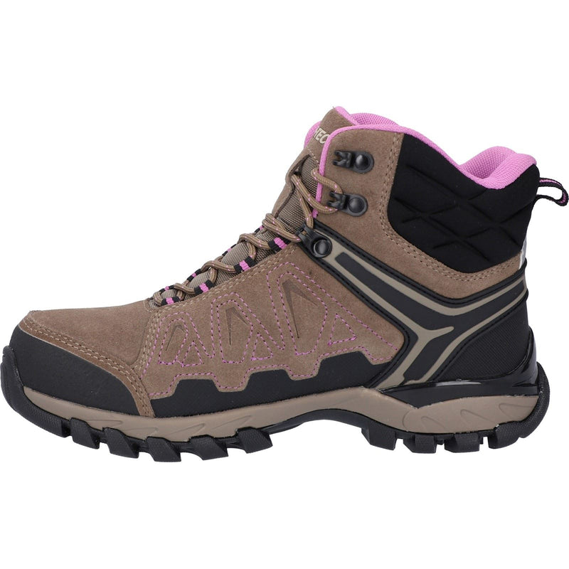 Hi-Tec V-Lite Explorer WP Bottes De Randonnée En Cuir Velours De Vache Pour Femmes Marron/lilas
