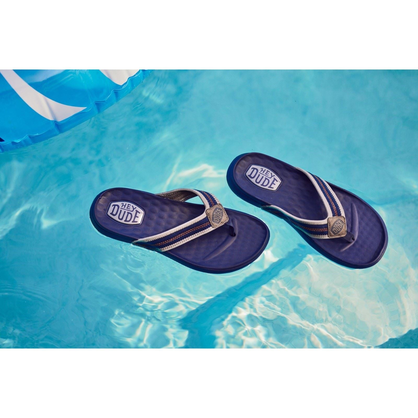 HEYDUDE Myers Flip Sport Mode Sandales Pour Hommes En Bleu Marine/Bleu Marine