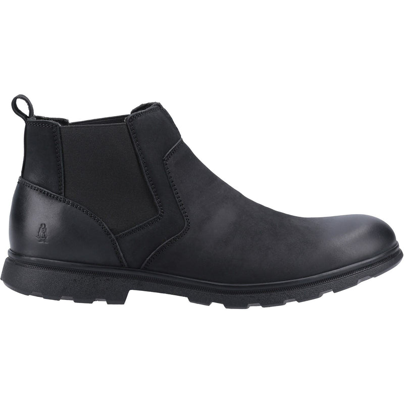 Hush Puppies Tyrone Bottes Noires En Cuir Pour Hommes