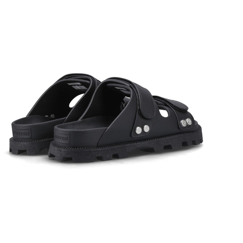 Hunter Vegan Sandal Sandales Noires Pour Femmes En Polyester