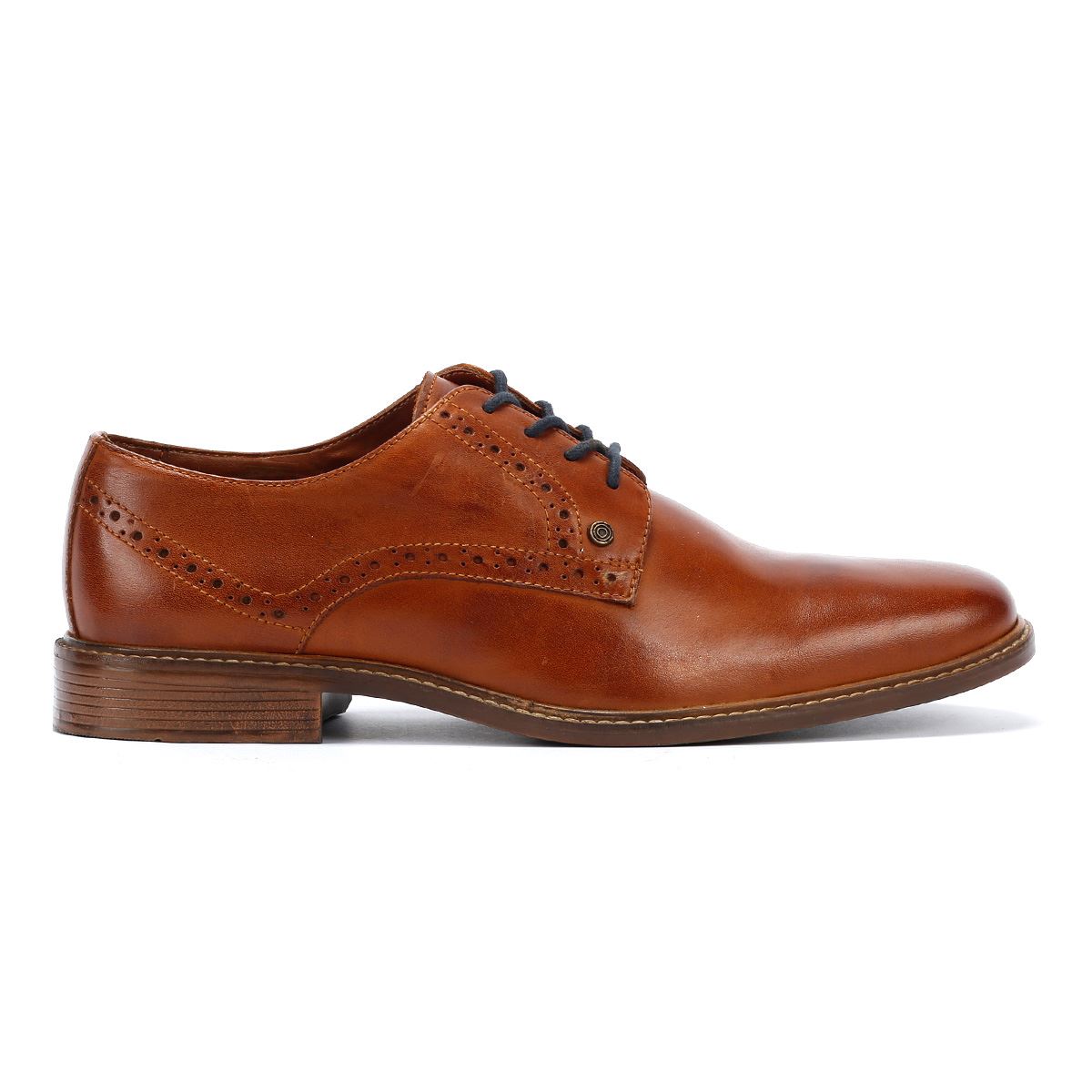 Lambretta Harvey Derby Chaussures À Lacets En Cuir Beige Pour Hommes