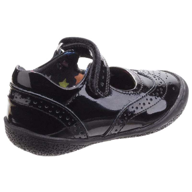 Hush Puppies Rina Junior Patent Chaussures Noires En Cuir Verni Pour Filles