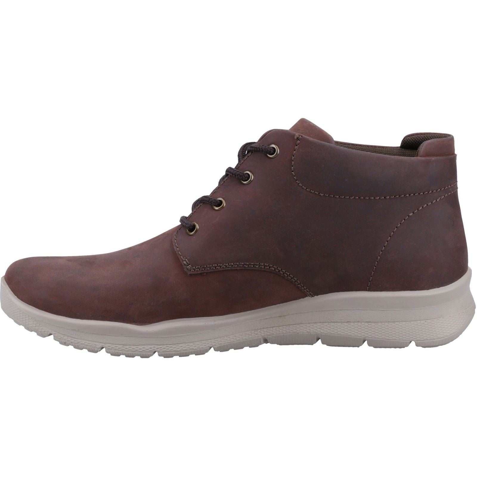 Hush Puppies Finton Bottes En Cuir Marron Pour Hommes
