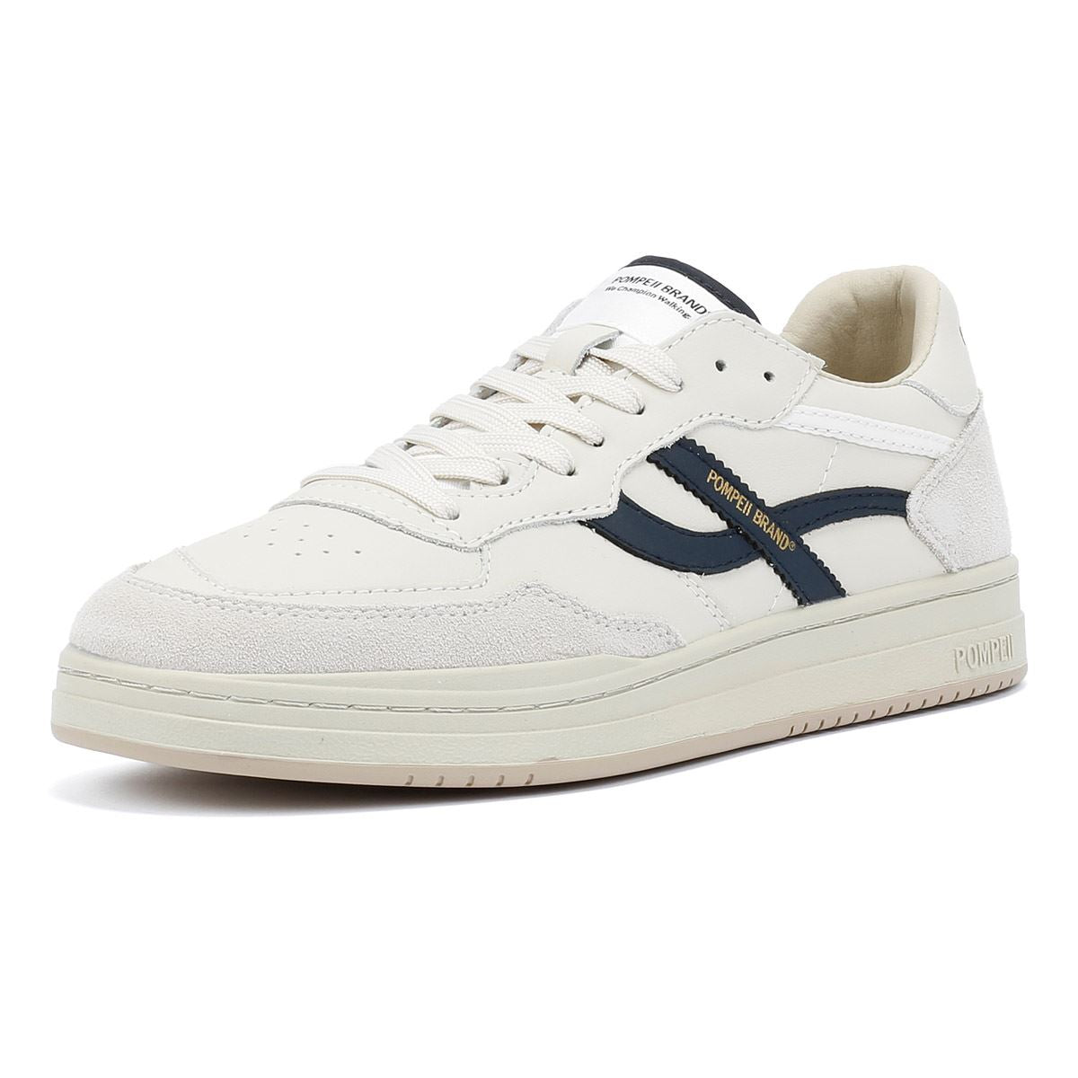Pompeii Elan Baskets Blanches En Cuir Pour Hommes