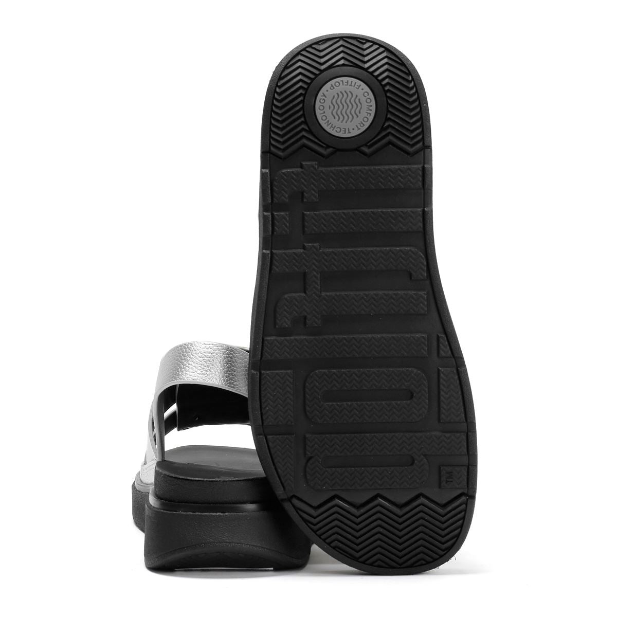 FitFlop GEN-FF Fisherman Sandales En Cuir Pour Femmes Argentées
