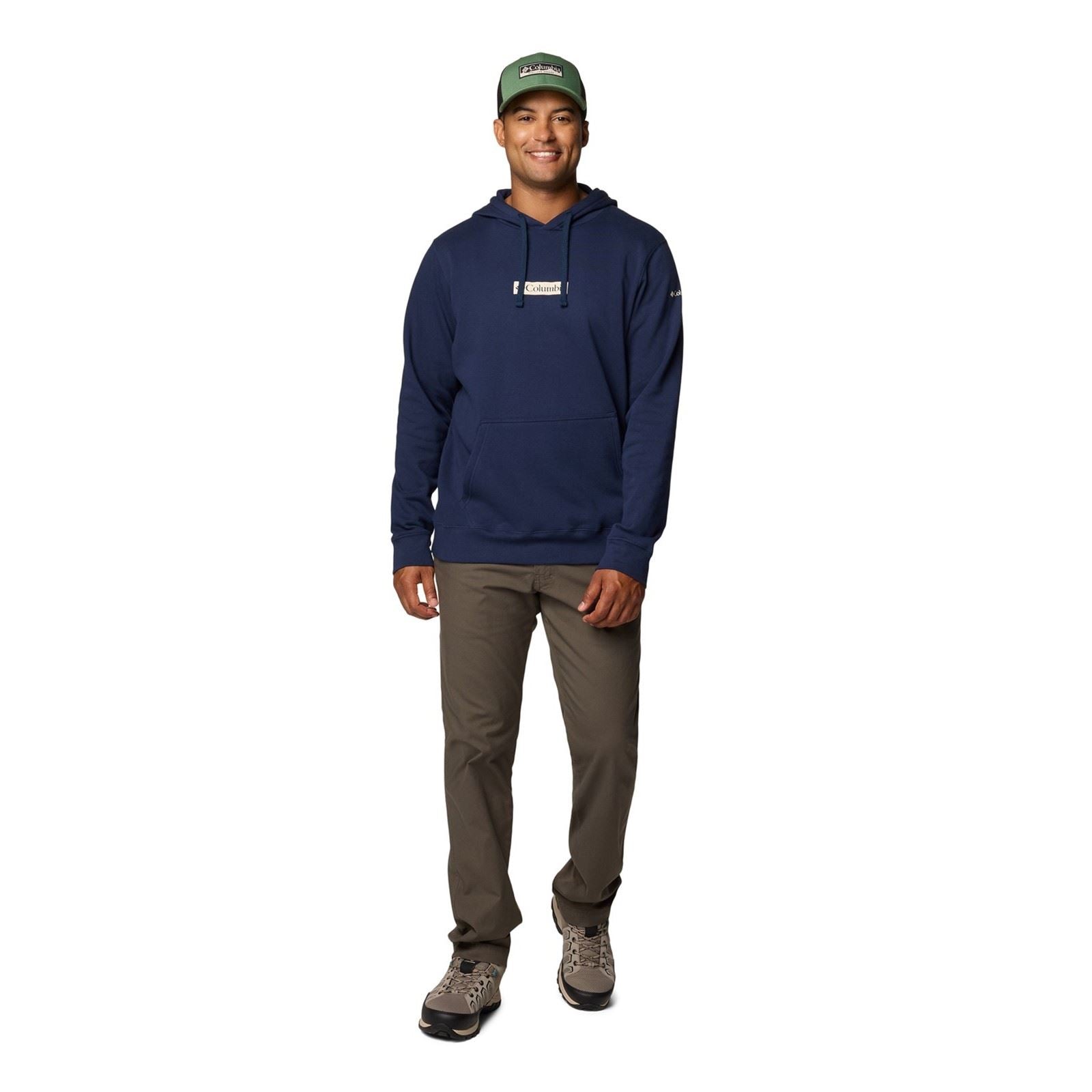 Columbia Columbia Trek Sweat À Capuche Bleu En Coton Pour Homme Trek