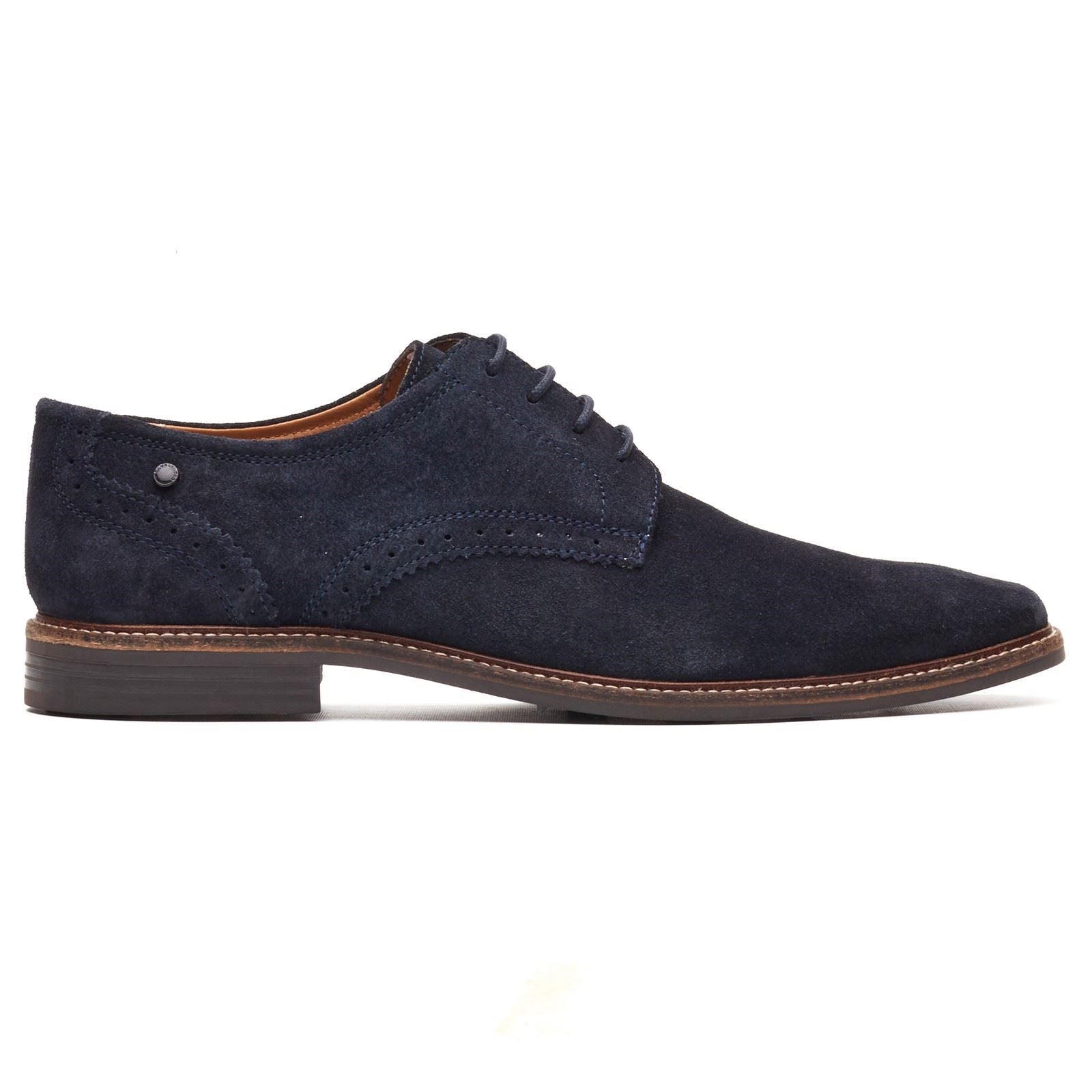 Base London Eton Lace Up Chaussures À Lacets En Cuir Pour Hommes Bleu Marine