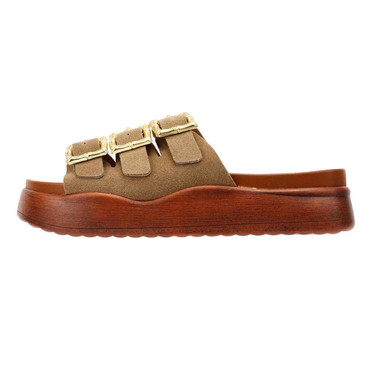 Desert Fleur Gypsum Sandales Beige Pour Femme En Suède