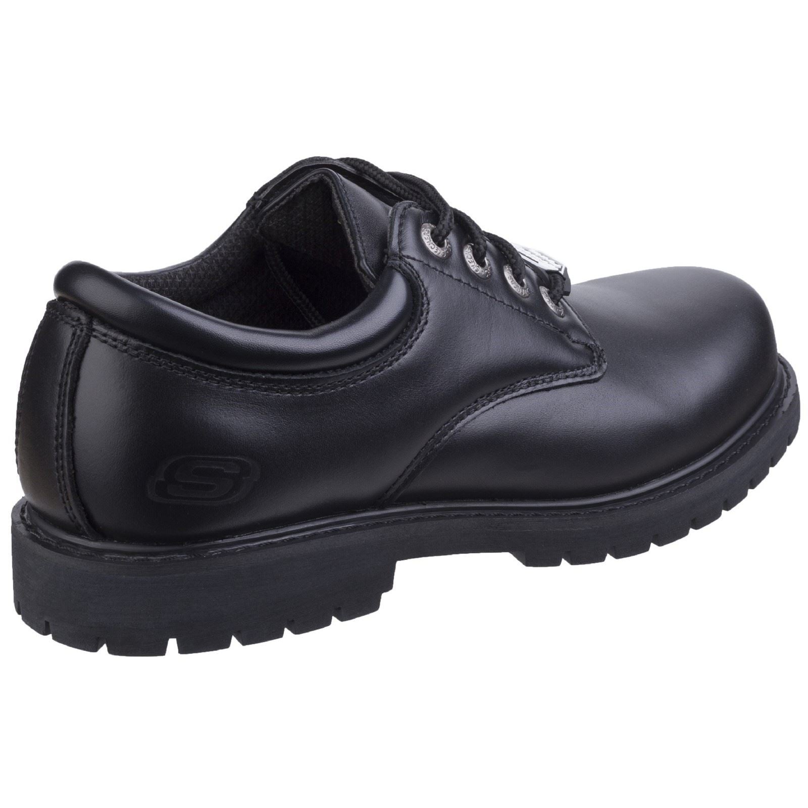 Skechers Workwear Cottonwood Elks Chaussures De Sécurité Noires En Cuir Pour Hommes