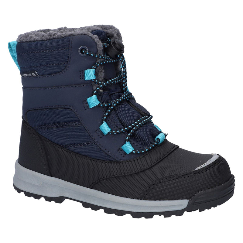 Hi-Tec Leo Nylon Bottes D'hiver Mi-mollet Unisexe Pour Enfants Bleu Nuit/noir/bleu Paon
