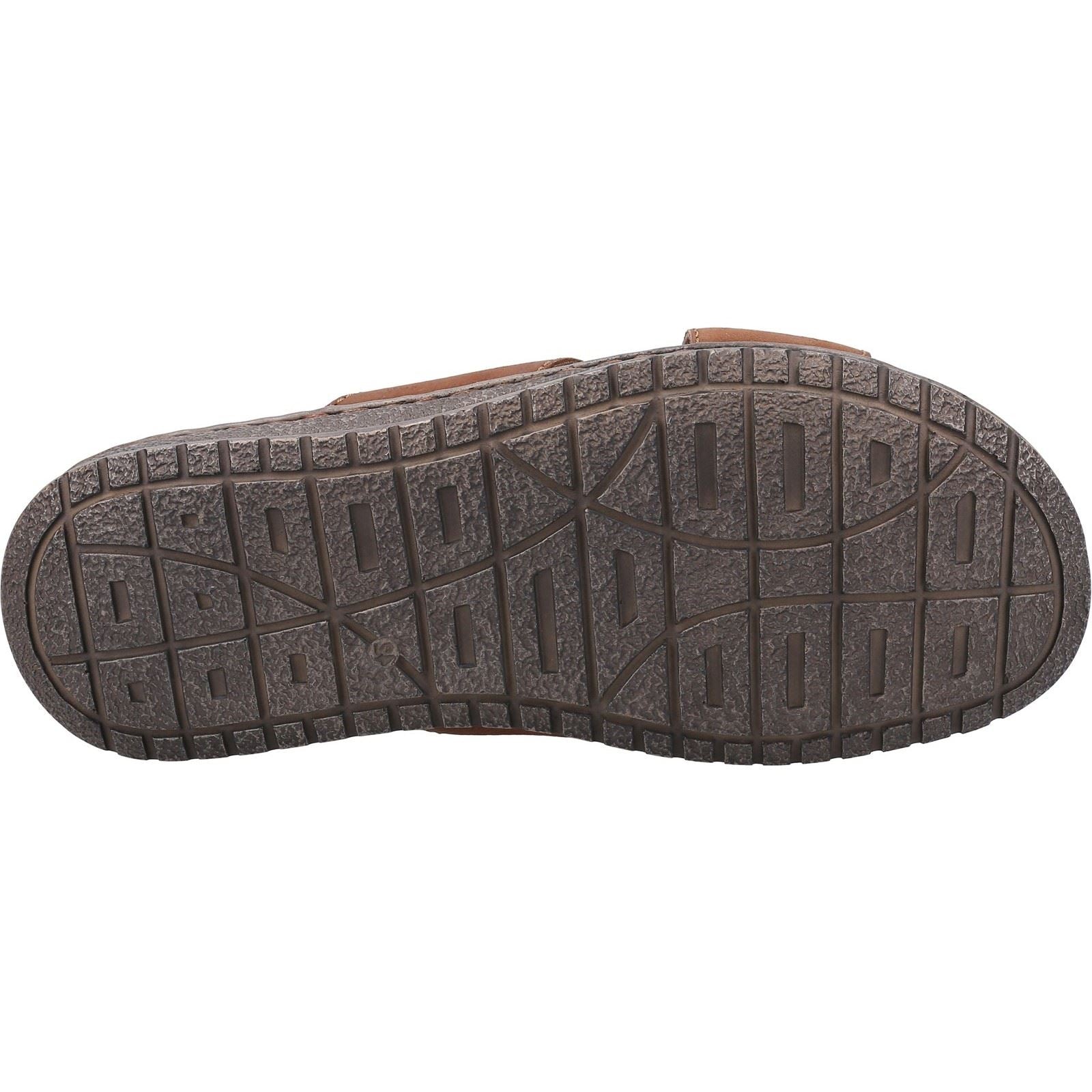 Hush Puppies Nile Cross Over Sandales En Cuir Marron Pour Hommes