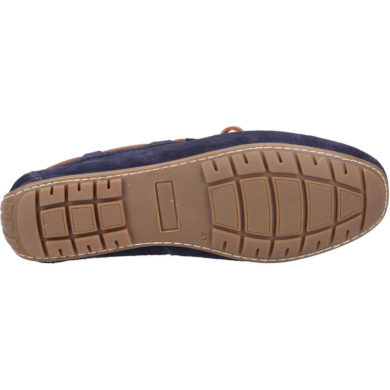 Hush Puppies Reuben Chaussures Bateau En Daim Bleu Marine Pour Hommes