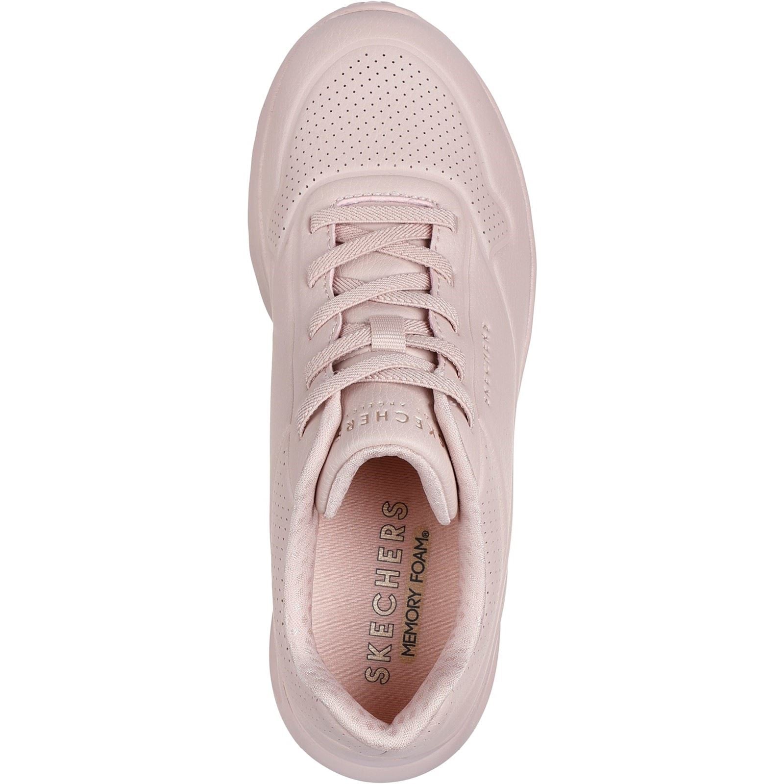 Skechers Uno Lite Lite Work Sneakers Rose Pour Femmes En Synthétique