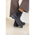 TOMS Charlie Bottes Noires En Cuir Pour Femmes