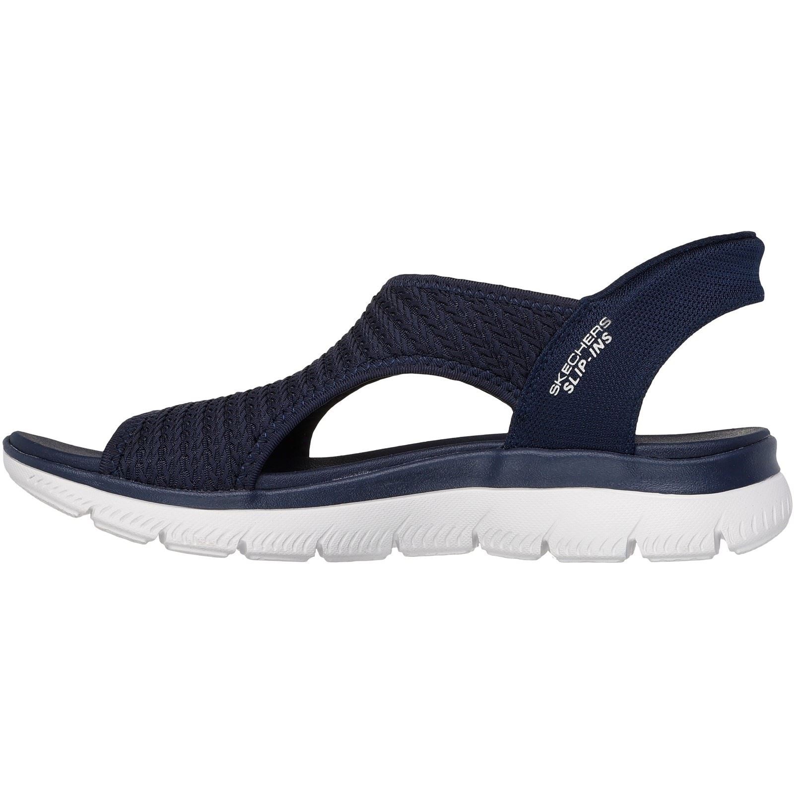 Skechers Summits Sweetly Evolved Sandales Pour Femmes En Toile Bleu Marine