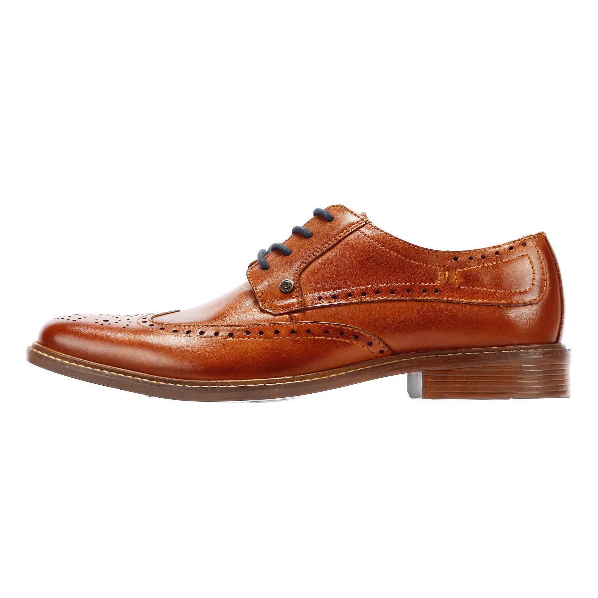 Lambretta Harvey Brogue Chaussures À Lacets En Cuir Beige Pour Hommes