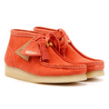 Clarks Originals Wallabee Bottes Orange Pour Femmes En Daim