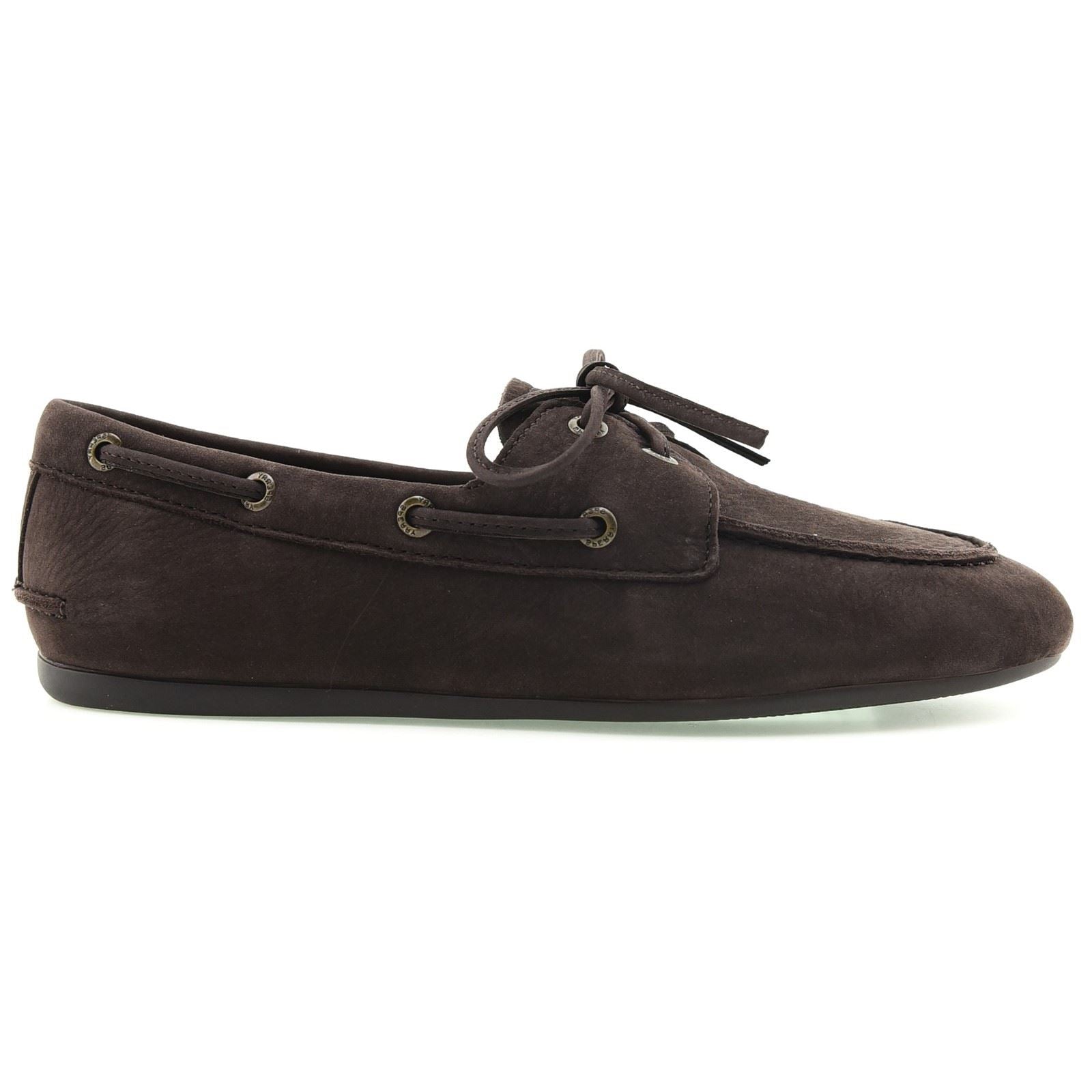 Sperry Slim Boat Bateaux En Cuir Pour Femmes Marron Foncé