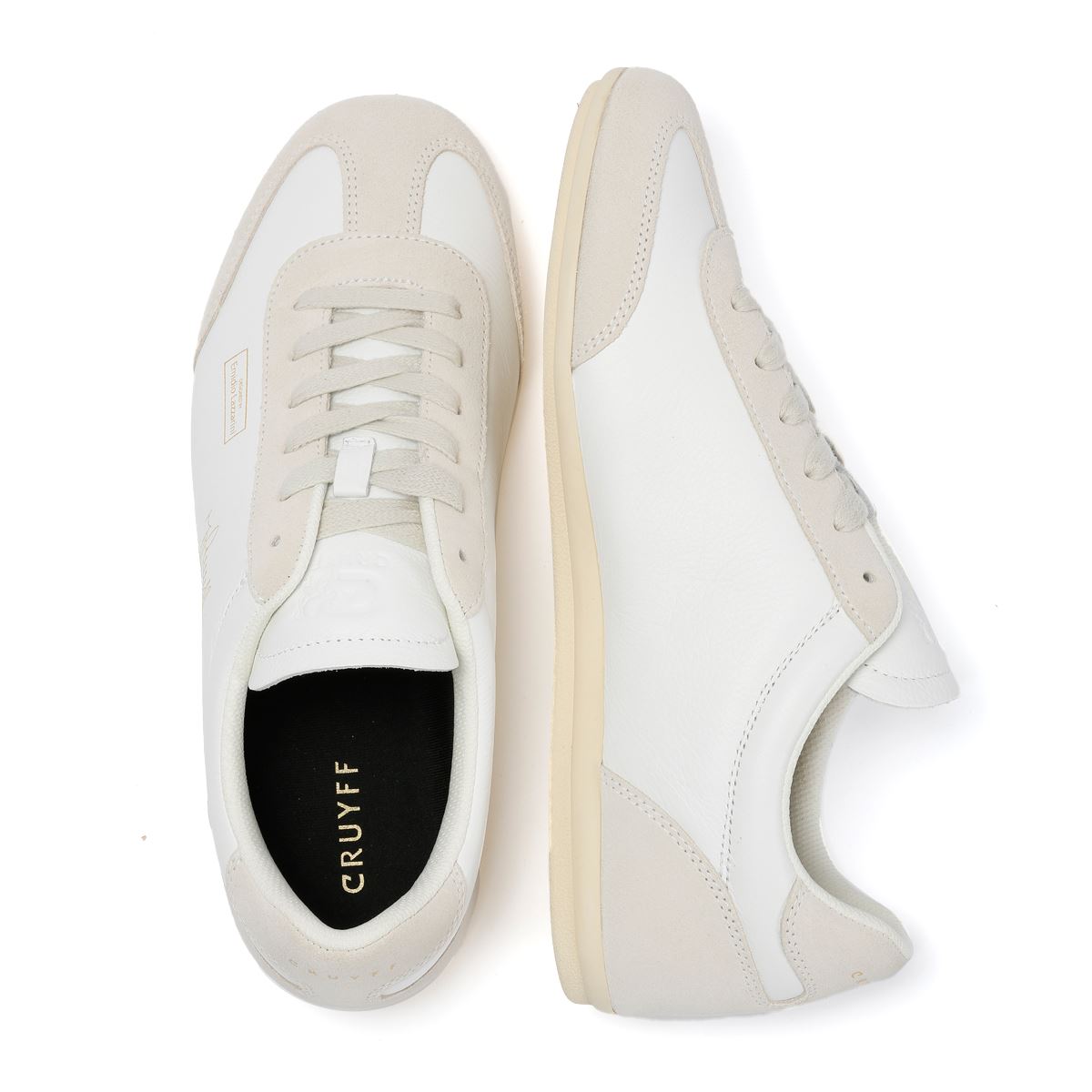 Cruyff Recoupa Baskets Blanches En Cuir Pour Hommes