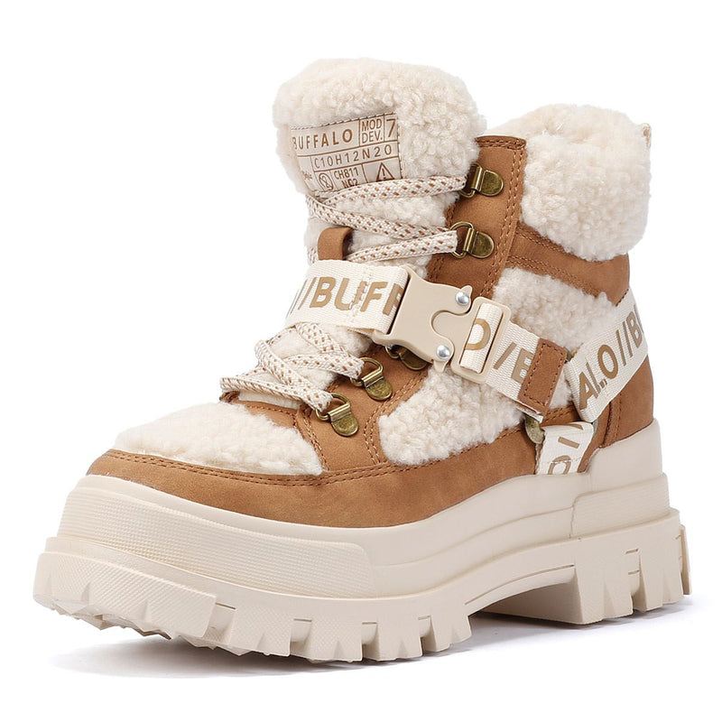 Buffalo Aspha Com Mid Warm Bottes Beige Pour Femmes
