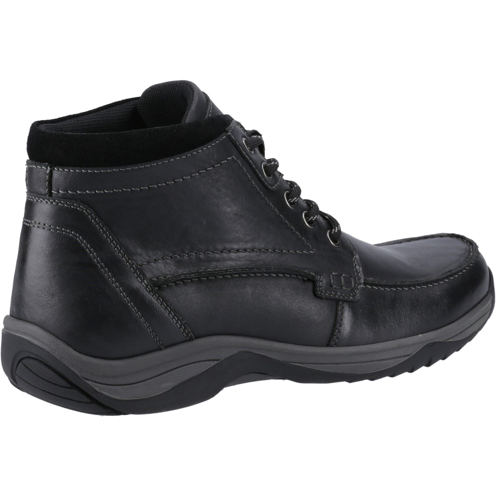 Hush Puppies Daryl Bottes Noires Pour Hommes En Cuir À La Cheville