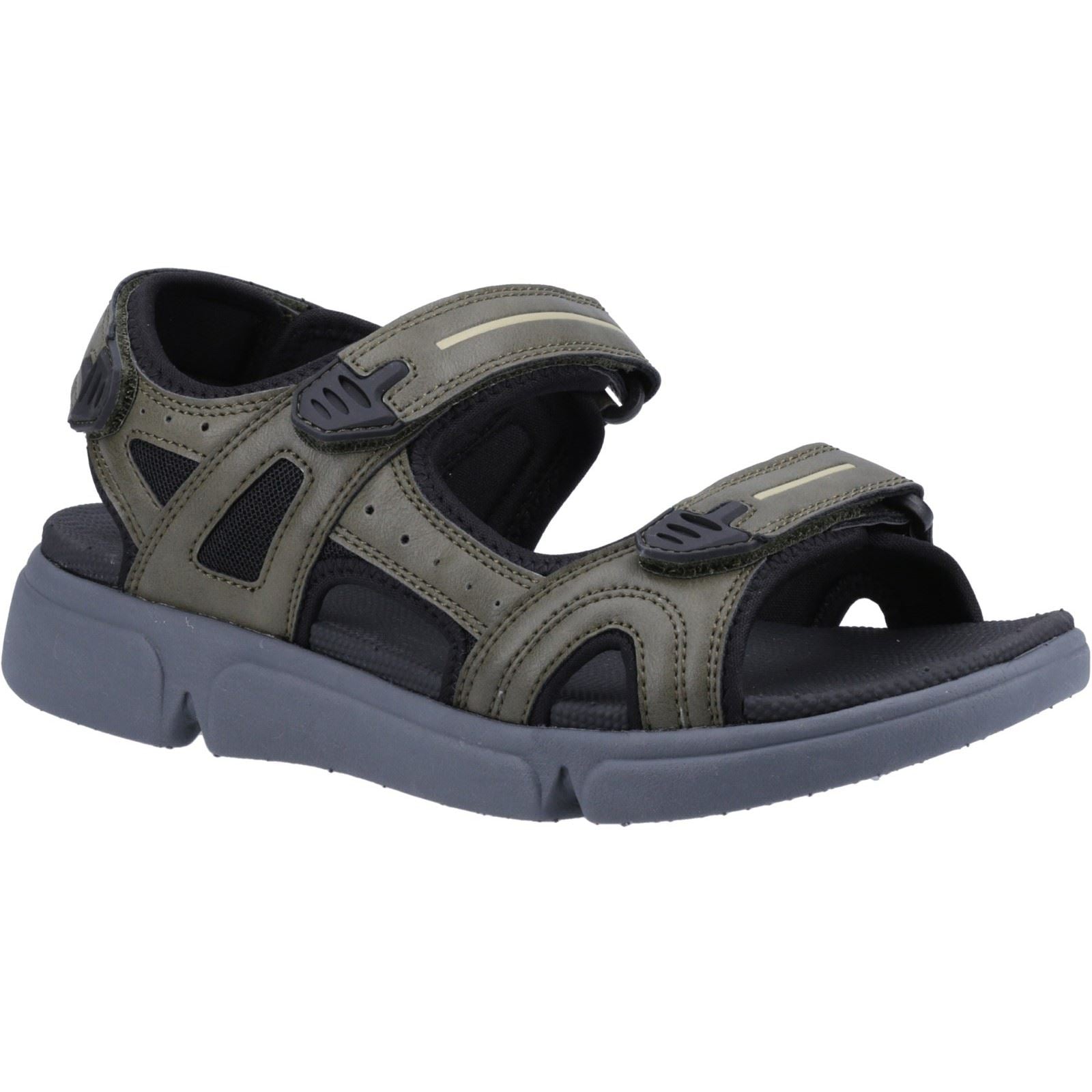 Hush Puppies Castro Sandales Homme En Polyuréthane Kaki
