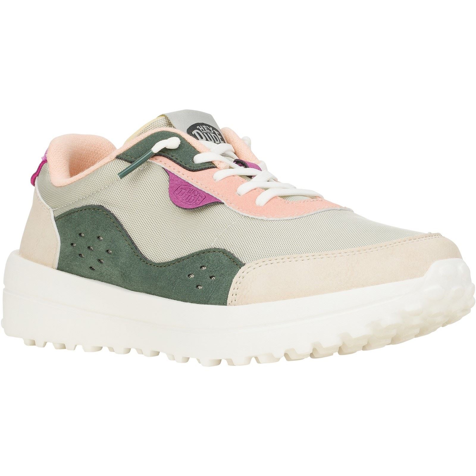 HEYDUDE Hayden Colorblock Baskets En Polyester Pour Femmes En Olive Poussiéreux/Multi