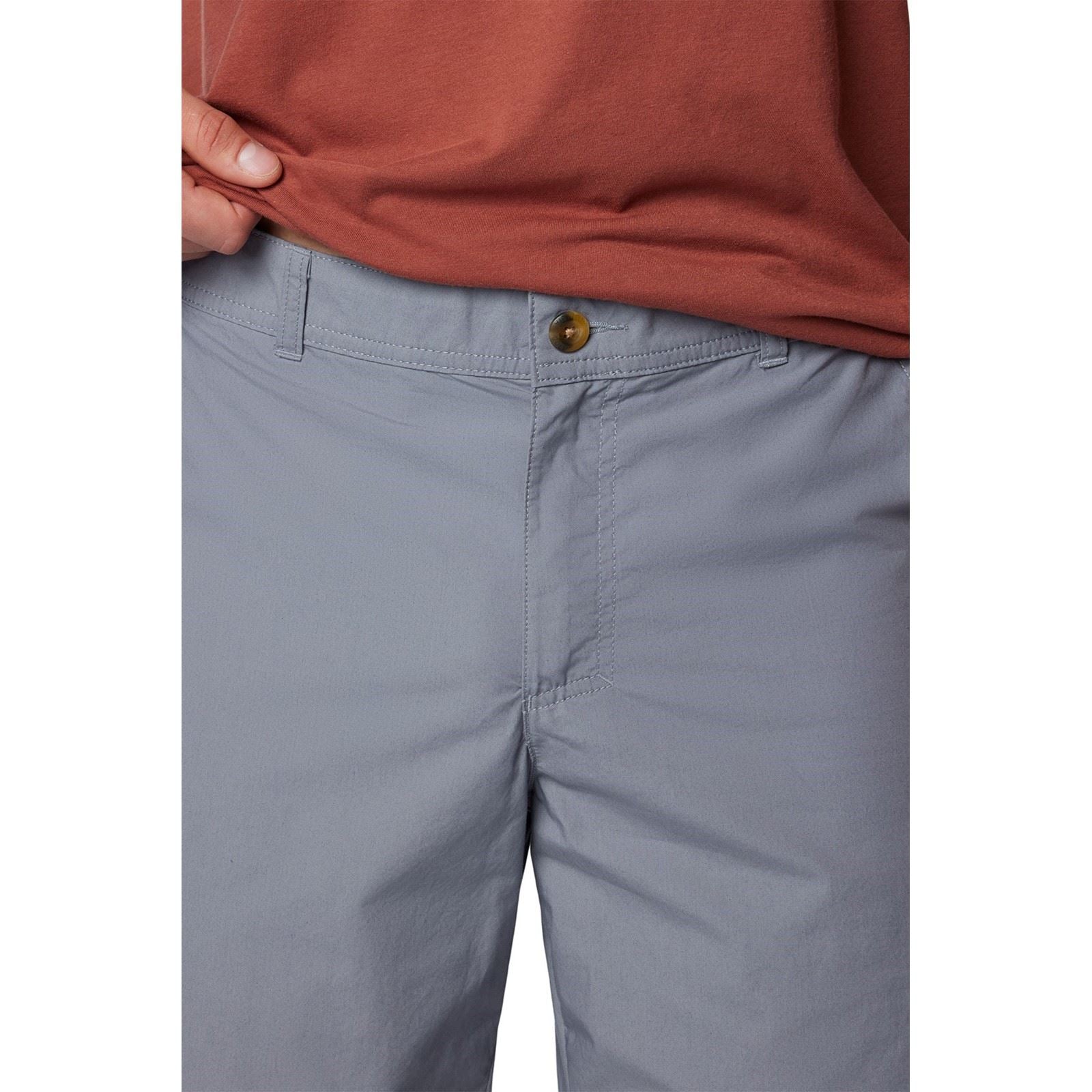 Columbia Washed Out Shorts En Coton Pour Hommes Gris Jusqu'aux Genoux