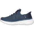 Skechers Edgeride Impression Sneakers En Toile Pour Femmes Bleu Marine/Lavande