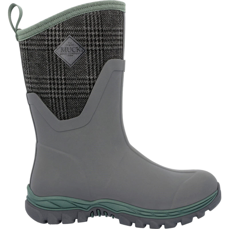 Muck Boots Arctic Sport II Bottes En Caoutchouc Grises À Carreaux
