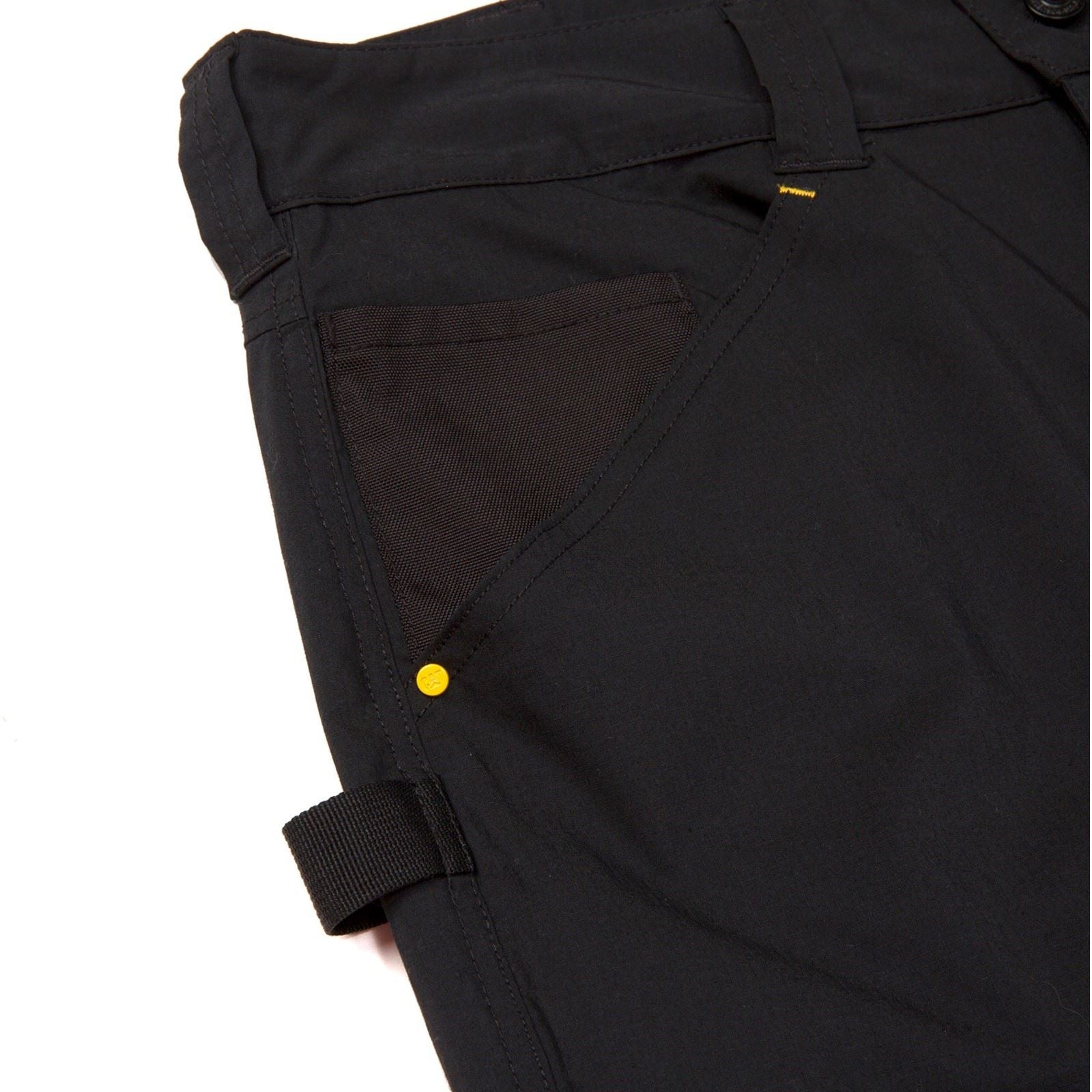 Caterpillar Nexus Knee Pocket Stretch Pantalons Noirs En Coton Pour Hommes - Extérieur