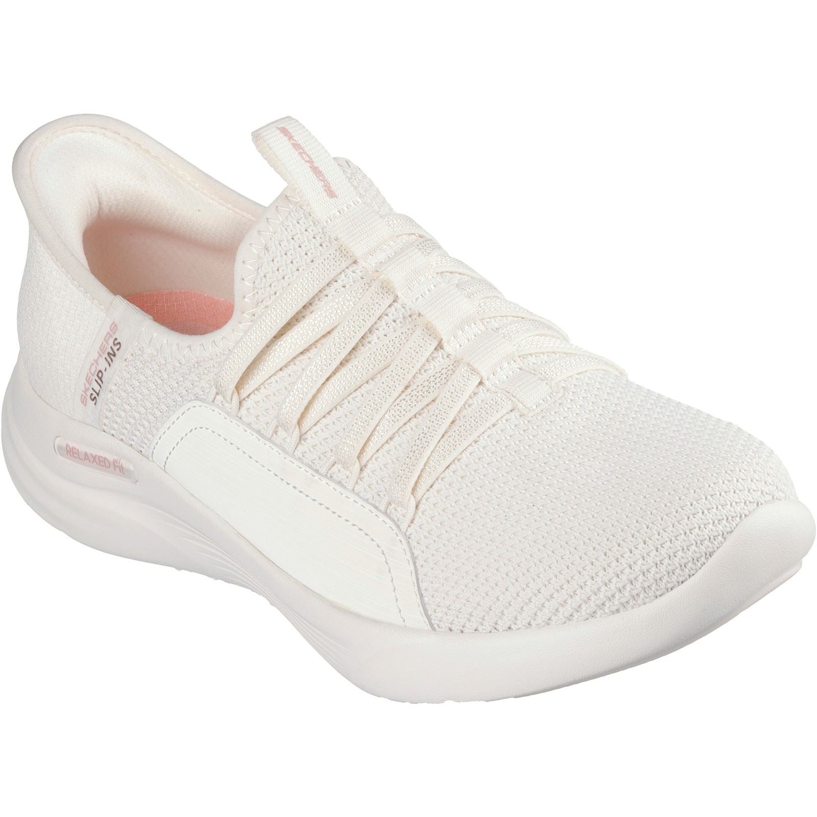 Skechers Relaxed Fit Sport Ballet Chic Chaussures De Sport Pour Femmes En Toile Blanc Cassé