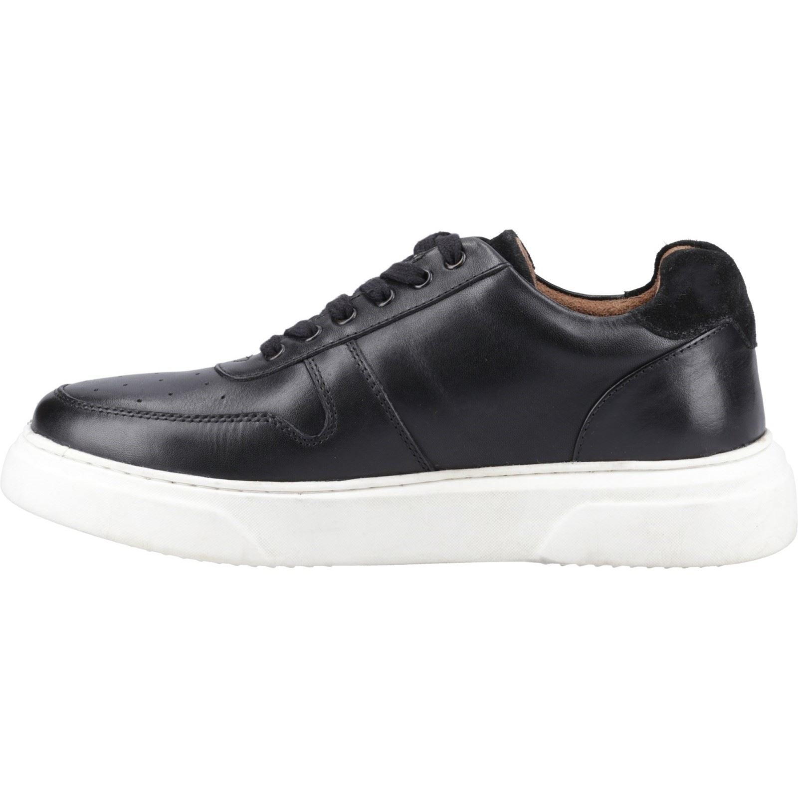 Hush Puppies Wyatt Baskets En Cuir Noir Pour Hommes