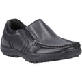 Hush Puppies Morgan Chaussures Noires Pour Garçons En Cuir