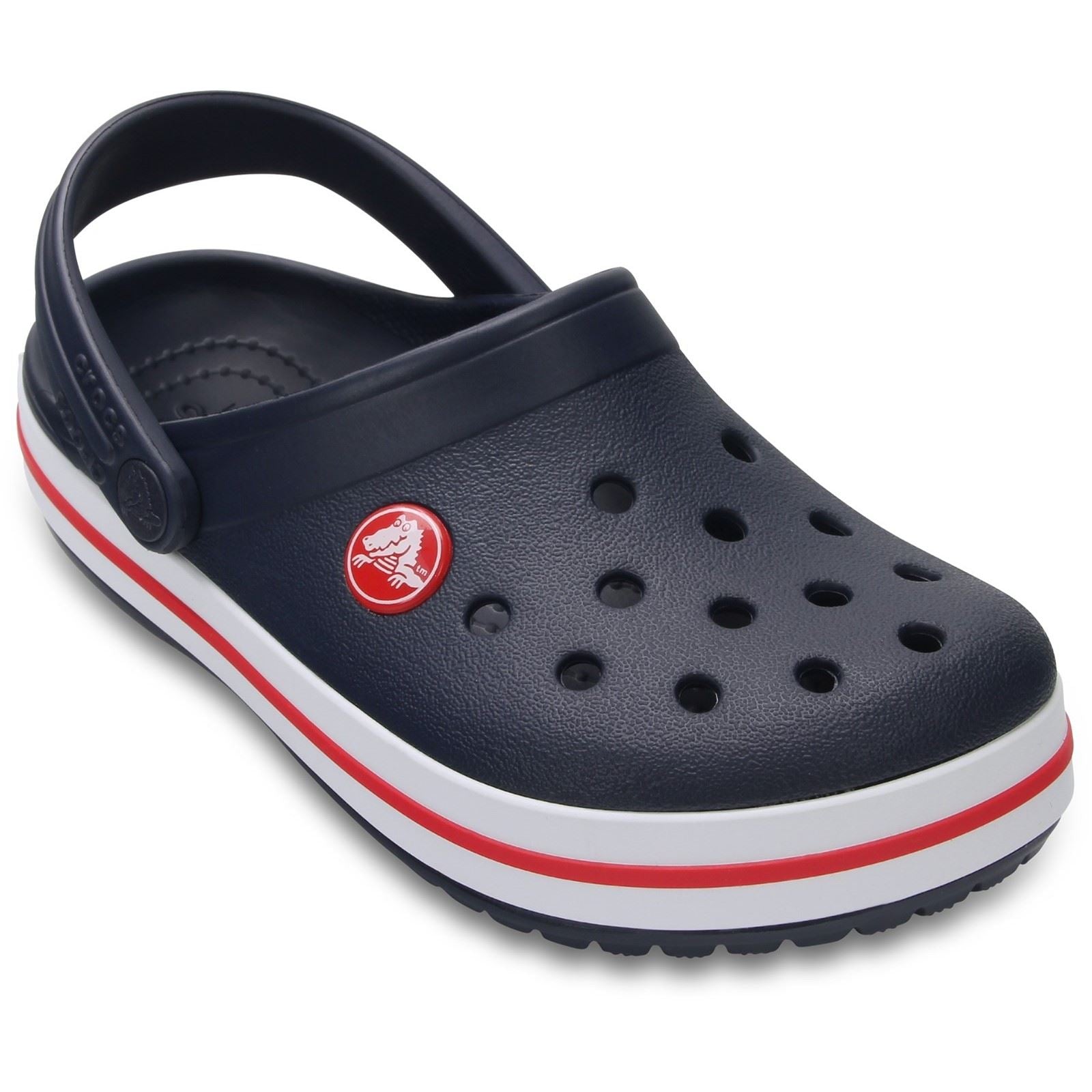 Crocs Crocband Chaussures Bateau En Thermoplastique Bleu Marine / Rouge