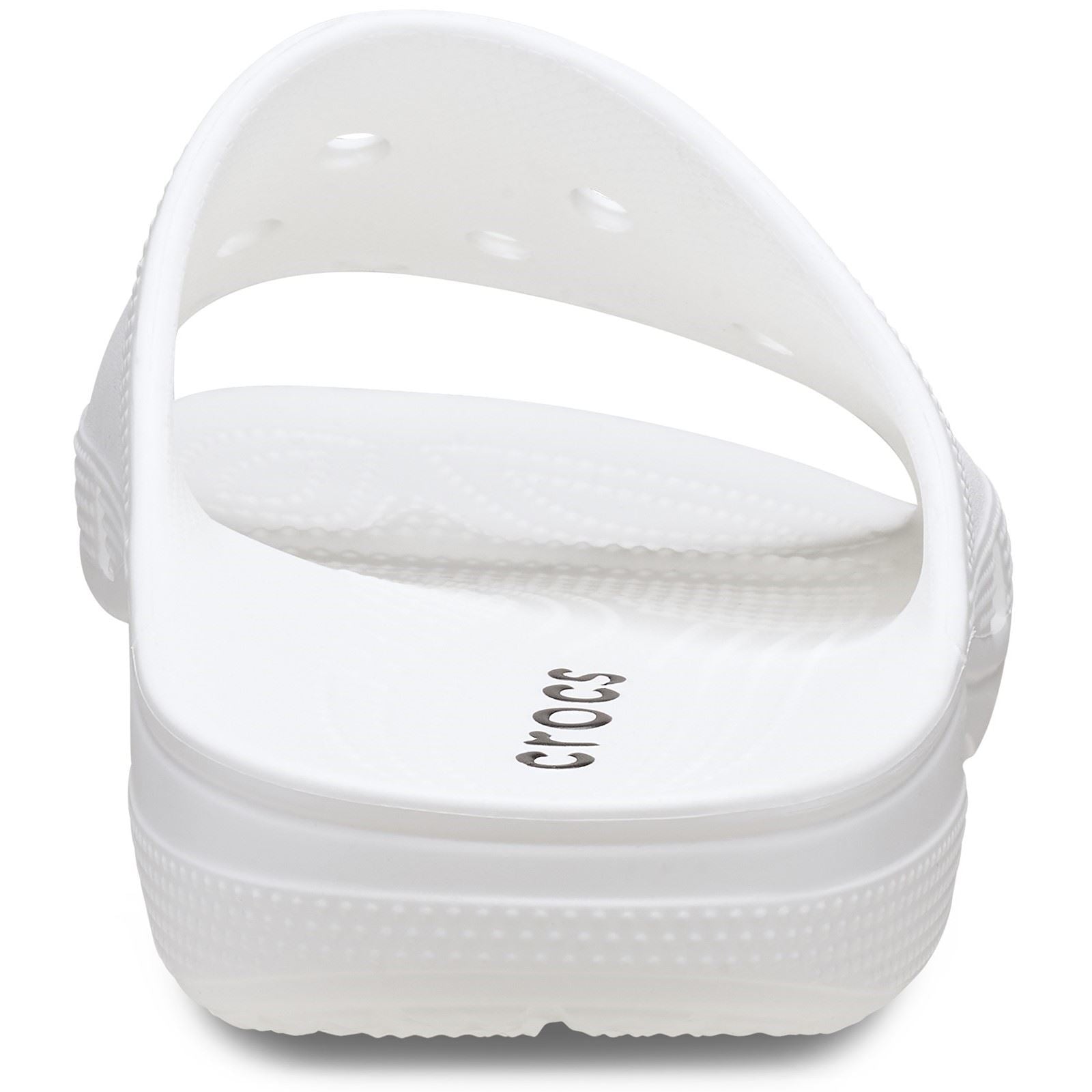 Crocs Classic Slide Pantoufles Blanches En Thermoplastique Pour Femmes