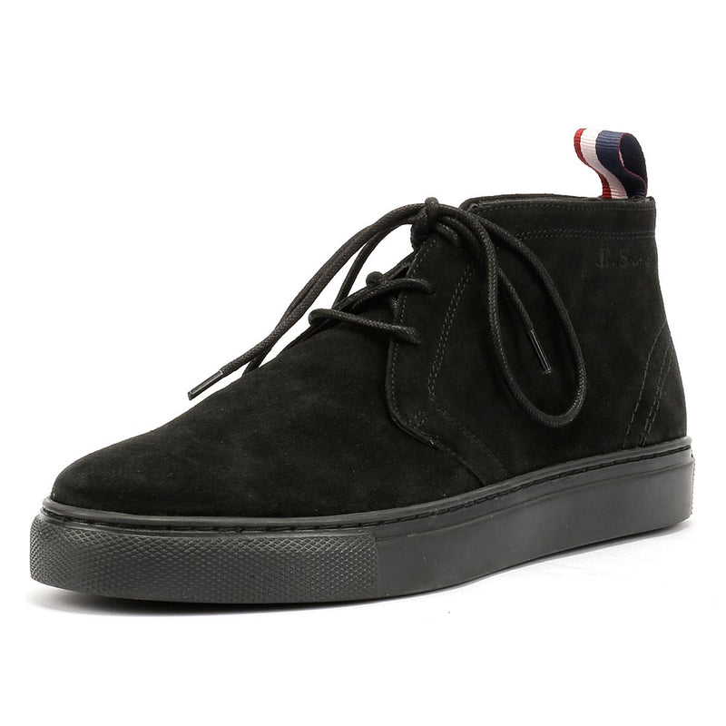 Ben Sherman Parka Bottes Noires En Daim Pour Hommes