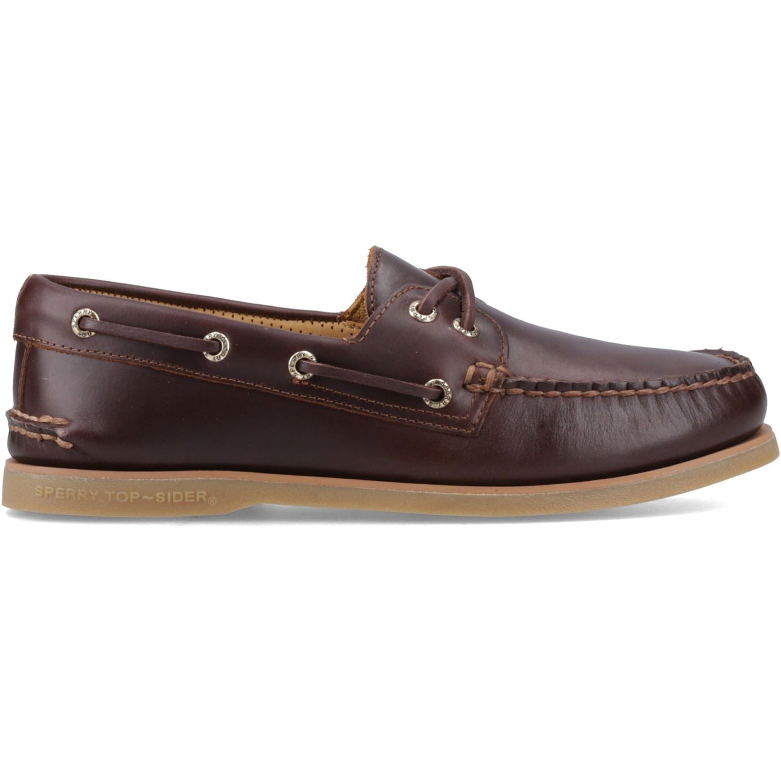 Sperry Authentic Gold Cup Chaussures De Bateau En Cuir Marron Pour Homme